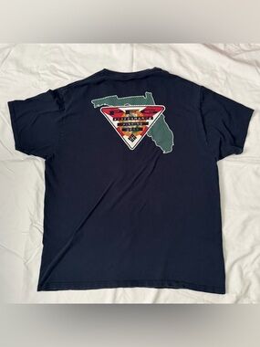 Columbia Navy Short-Sleeve Tee with Back Graphic